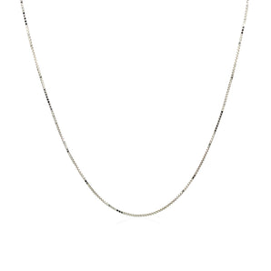 14k White Gold Classic Box Chain (0.60 mm)