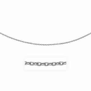 14k White Gold Pendant Chain with Textured Links (2.90 mm)