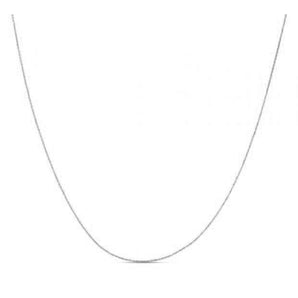 Double Extendable Diamond Cut Cable Chain in White Gold (0.87 mm)