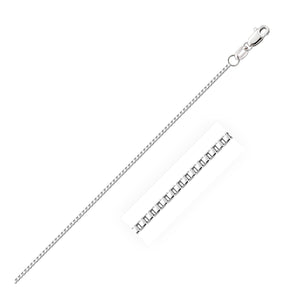 10k White Gold Octagonal Box Chain (1.20 mm)