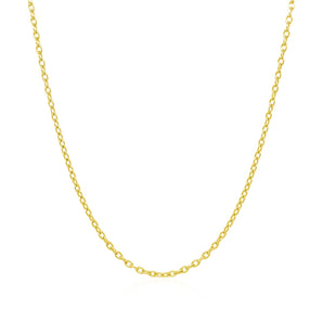 14k Yellow Gold Round Cable Link Chain (1.50 mm)