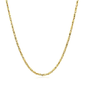 Diamond Cut Fancy Links Pendant Chain in Yellow Gold (1.50 mm)