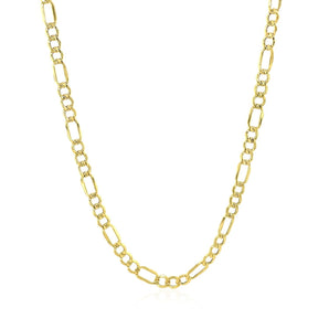 14k Yellow Gold Lite Figaro Chain (3.70 mm)