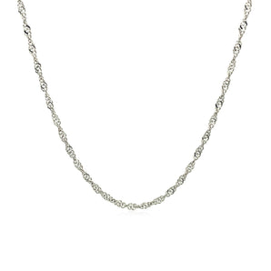 10k White Gold Singapore Chain (1.50 mm)