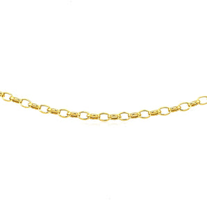 14k Yellow Gold Oval Rolo Bracelet  (3.20 mm)