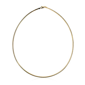 14k Yellow Gold Classic Omega Style Necklace (2.00 mm)