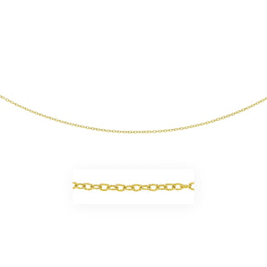 14k Yellow Gold Pendant Chain with Textured Links (2.50 mm)