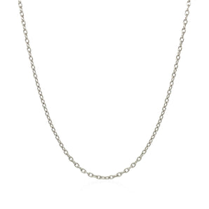 14k White Gold Round Cable Link Chain (1.50 mm)