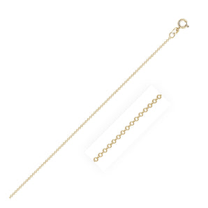 14k Yellow Gold Cable Link Chain (0.50 mm)