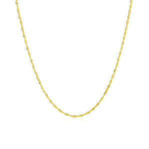 10k Yellow Gold Singapore Chain (1.10 mm)