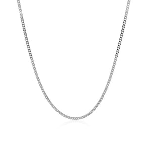 14k White Gold Gourmette Chain (1.40 mm)