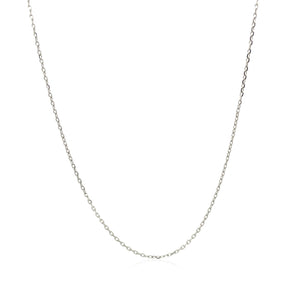 Sterling Silver Rhodium Plated Cable Chain (0.80 mm)