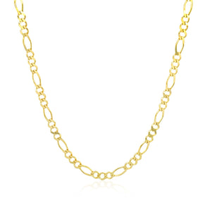 14k Yellow Gold Solid Figaro Chain (2.80 mm)