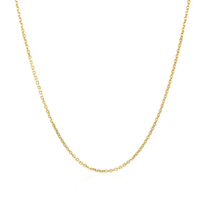 10k Yellow Gold Cable Chain (1.10 mm)