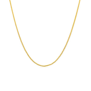 14k Yellow Gold Round Wheat Chain (1.00 mm)