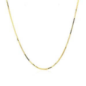 14k Yellow Gold Classic Box Chain 1.0mm