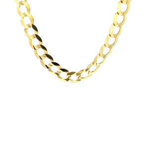 14k Yellow Gold Solid Curb Chain (8.20 mm)