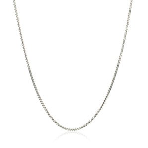 14k White Gold Octagonal Box Chain (1.00 mm)