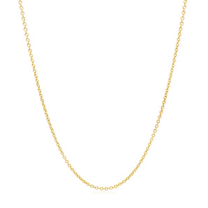 14k Yellow Gold Round Cable Link Chain (1.20 mm)