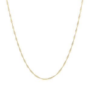 14k Yellow Gold Singapore Chain 0.6mm (0.60 mm)