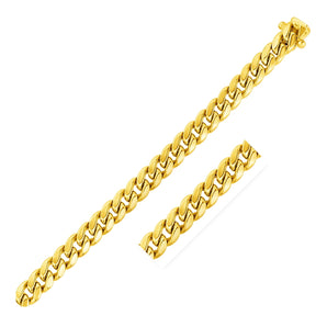 10k Yellow Gold Semi Solid Miami Cuban Chain (9.10 mm)