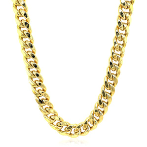 10k Yellow Gold Semi Solid Miami Cuban Chain (9.10 mm)