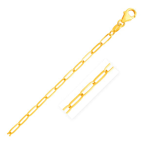 14K Yellow Gold Paperclip Chain (4.0mm) (4.00 mm)