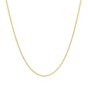 14k Yellow Gold Round Cable Link Chain (1.10 mm)