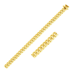 10k Yellow Gold Classic Miami Cuban Solid Chain (6.10 mm)