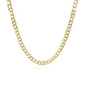 14k Two Tone Gold Pave Curb Chain (3.20 mm)