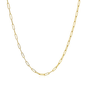 14K Yellow Gold Fine Paperclip Chain (1.50 mm)