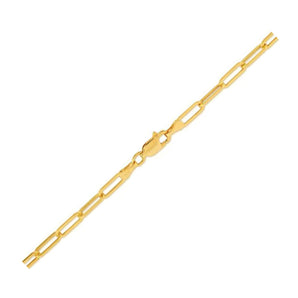 14K Yellow Gold Lite Paperclip Anklet (3.2mm)