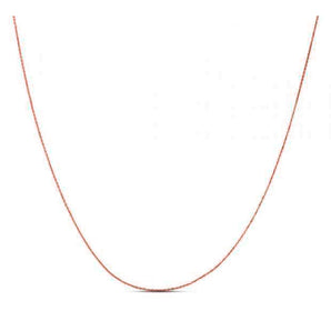 Double Extendable Diamond Cut Cable Chain in 14k Rose Gold (0.80mm)