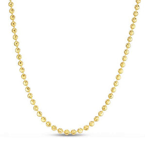 Moon Cut Bead Chain in 14k Yellow Gold (4.00 mm)