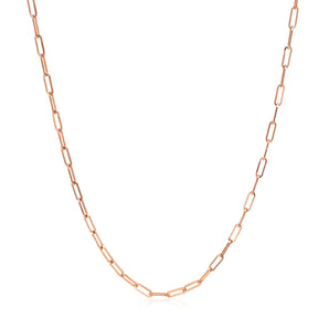 14k Rose Gold Adjustable Paperclip Chain (1.50 mm)