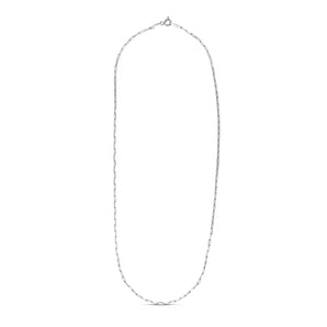 Sterling Silver Rhodium Plated Paperclip Chain (1.80 mm)