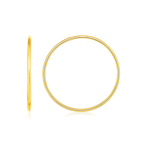 Endless Hoop Style Earrings in 14K Yellow Gold(1.2x30mm)