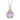 18k Yellow Gold & Sterling Silver Cushion Amethyst and Diamond Pendant