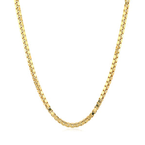 14k Yellow Gold Semi Solid Box Chain (2.10 mm)