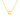 14k Yellow Gold with Shiny Square Pendant