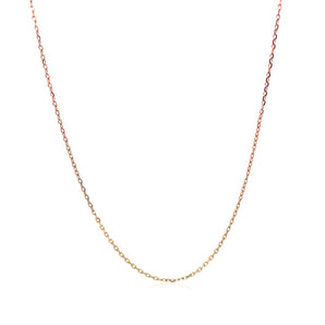 Diamond Cut Cable Link Chain in 10k Rose Gold (0.8 mm)