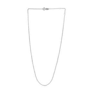 Adjustable Cable Chain in 14k White Gold (1.0mm)