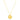 14k Yellow Gold High Polish Diamond Round Disc Tag Necklace