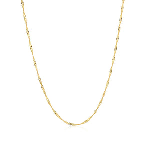 14k Yellow Gold Singapore Chain 1.5mm