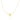 14k Yellow Gold Necklace with Shiny Puffed Sliding Star Charm