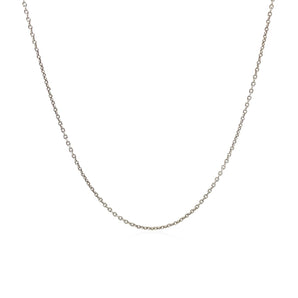 14k White Gold Round Cable Link Chain 1.1mm