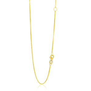 14k Yellow Gold Adjustable Box Chain 0.8mm