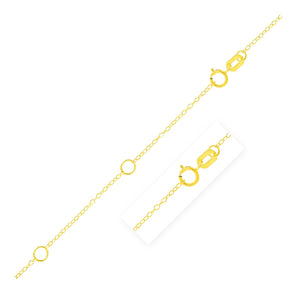 Double Extendable Piatto Chain in 10k Yellow Gold (1.30 mm)