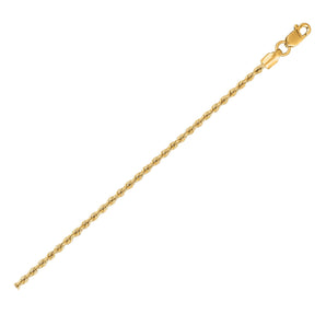 14k Yellow Gold Solid Rope Chain (1.50 mm)
