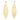 14k Yellow Gold Drop Leaf Earrings